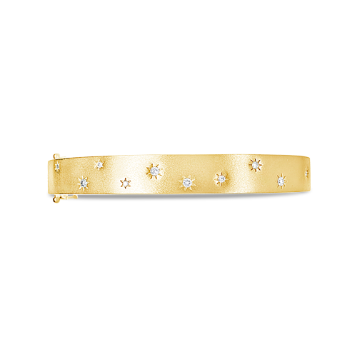 Bangle Bracelet with Scattered Diamond Stars