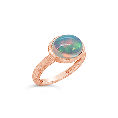 Opal & Rose Gold Ring