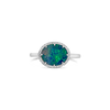 Black Opal & Diamond Ring