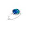 Black Opal & Diamond Ring