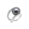 Tahitian Pearl & Diamond Ring
