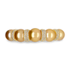 Golden Pearl & Diamond Cuff Bracelet