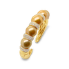 Golden Pearl & Diamond Cuff Bracelet