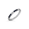 Sapphire & Diamond Band Ring