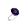 Purple Sapphire & Diamond Ring