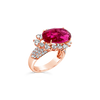 Red Spinel & Diamond Ring
