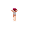 Red Spinel & Diamond Ring