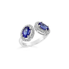 Double Tanzanite & Diamond Ring