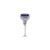 Cushion cut Tanzanite & Diamond Ring