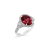 Pink Sapphire & Diamond Ring