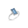Aquamarine & Diamond Ring