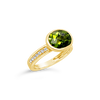Peridot & Diamond Ring