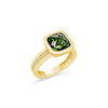 Green Tourmaline & Diamond Ring