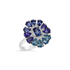Tanzanite, Sapphire & Blue Topaz Ring