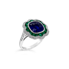 Sapphire, Emerald & Diamond Ring