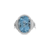 Aquamarine & Diamond Ring