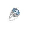 Aquamarine & Diamond Ring