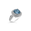 Aquamarine & Diamond Ring