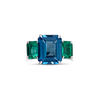 London Blue Topaz & Emerald Ring