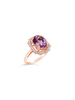 Kunzite & Diamond Ring