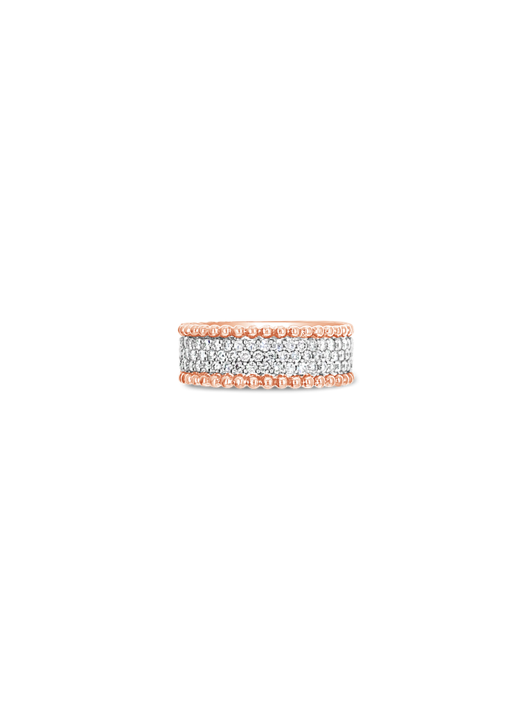 Diamond & Rose Gold Band Ring