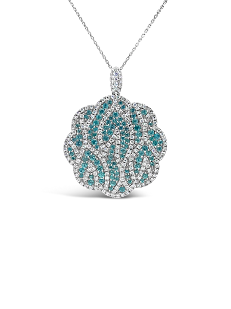Paraiba & Diamond Pendant
