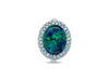 Black Opal & Blue Zircon Ring