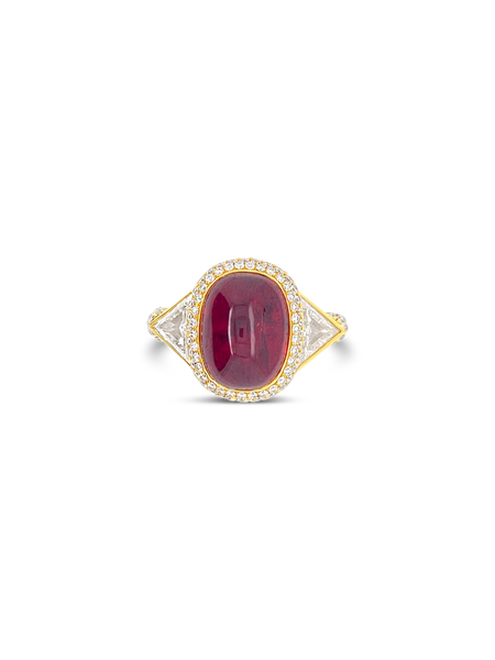 Cabochon Ruby Diamond Ring CRAIGER DRAKE DESIGNS