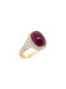 Cabochon Ruby & Diamond Ring