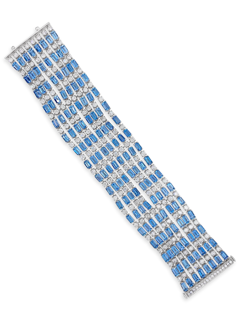 Aquamarine & Diamond Bracelet