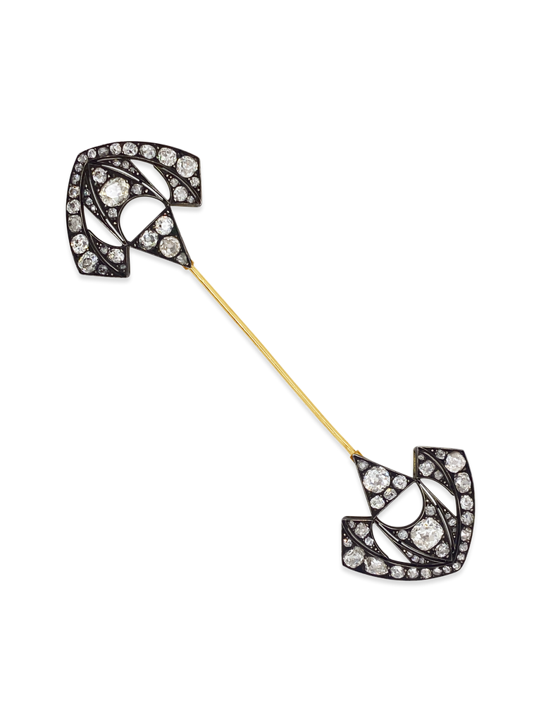 Diamond Estate Jabot Brooch