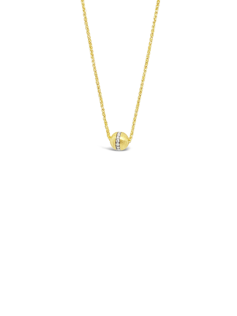 Diamond Grooved Ball Pendant