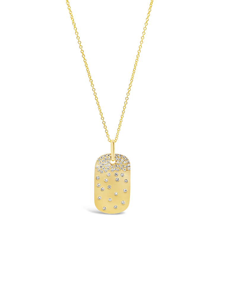 Diamond Dog Tag Style Pendant