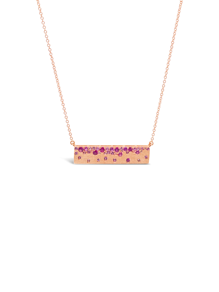 Ruby & Pink Sapphire Bar Pendant