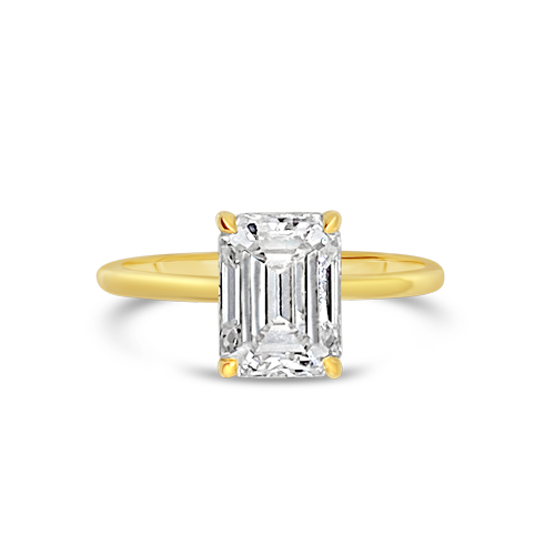 Emerald cut Diamond Engagement Ring