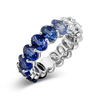 Sapphire & Diamond Eternity Band