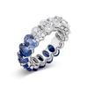 Sapphire & Diamond Eternity Band