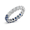 Sapphire & Diamond Eternity Band