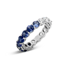 Sapphire & Diamond Eternity Band