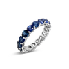 Sapphire & Diamond Eternity Band