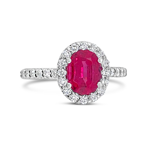 Pink Tourmaline & Diamond Ring