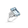 Aquamarine & Diamond Ring