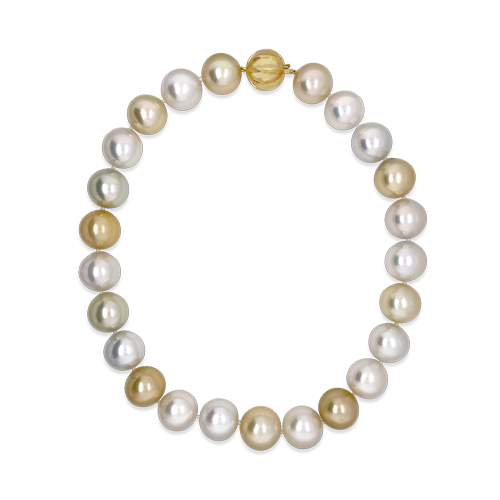 Golden & Multi-colored South Sea Pearl Necklace