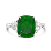 Demantoid Garnet & Diamond Ring
