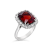 Red Spinel & Diamond Ring
