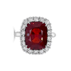 Red Spinel & Diamond Ring