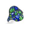 Blue Sapphire & Tsavorite Ring