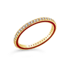 Diamond Eternity Band with Red Enamel Accent