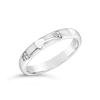 Diamond & White Enamel Hearts Ring