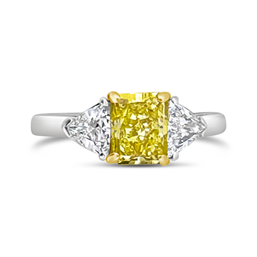 Fancy Intense Yellow Diamond Engagement Ring